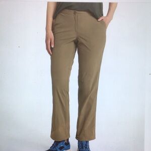 LL Bean Water-Repellent Mid-Rise Cinch Straight-Leg  Comfort Trail Pants 10 Ash